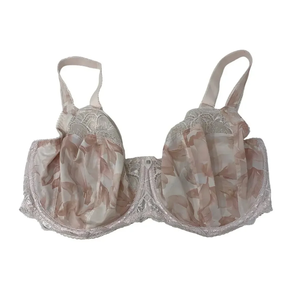 Fantasie Olivia Underwire Side Support Bra 36I US Pink Floral Lace